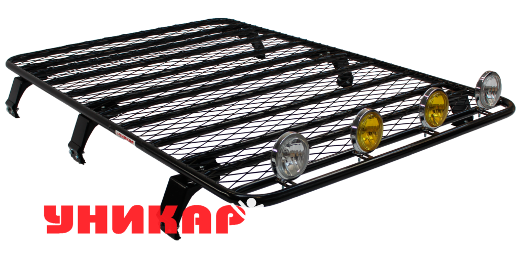 Багажник ВАЗ-2131 Нива платформа с сеткой (6 опор) на водостоки - «Niva ...